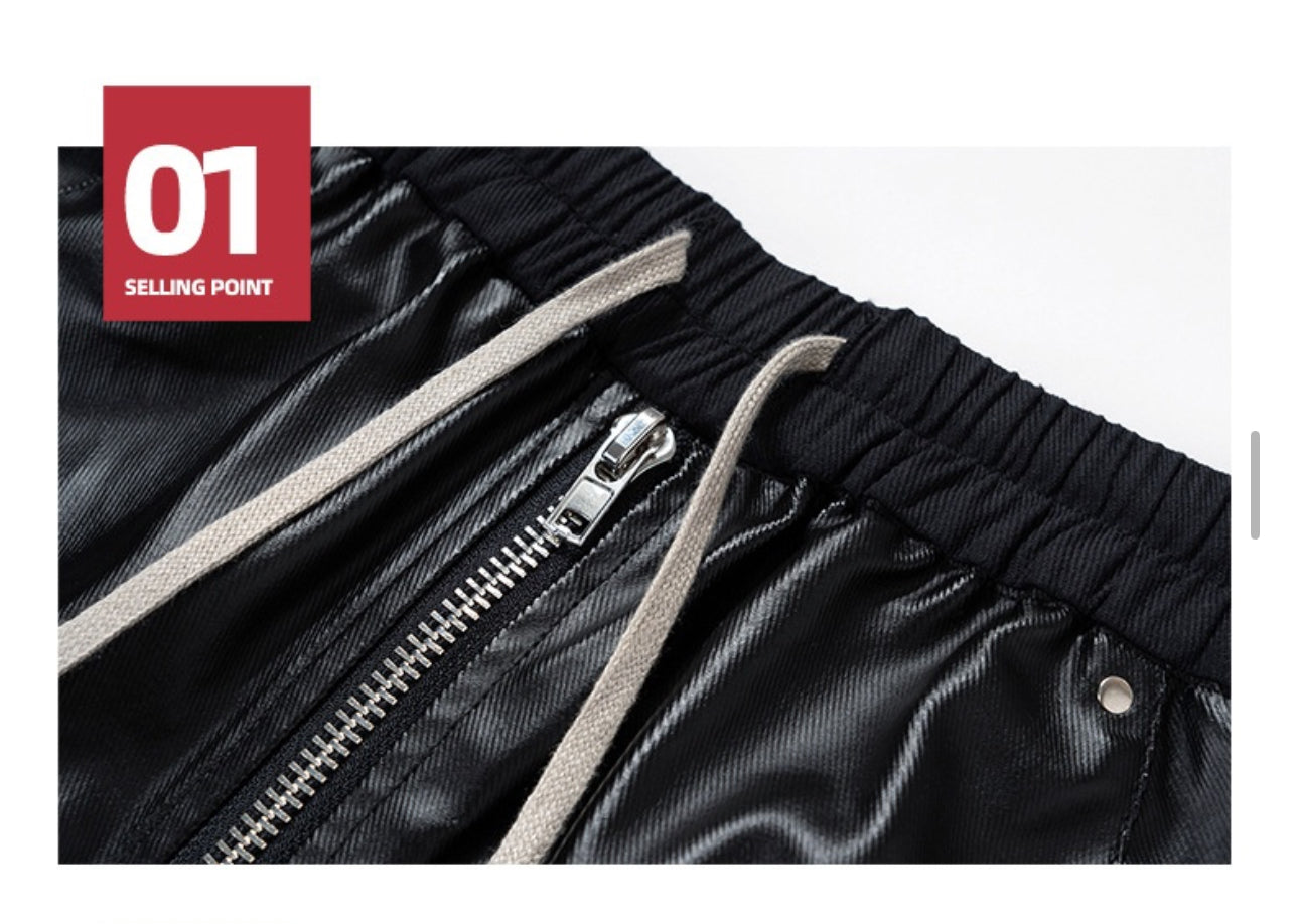 MatteCoat Casual leather Pants—-5388