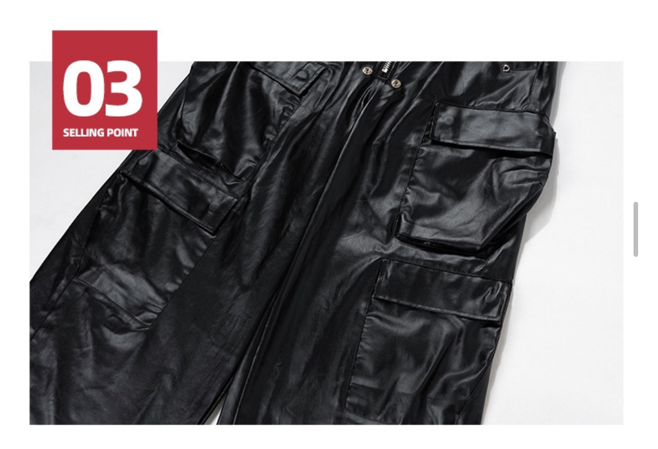 MatteCoat Casual leather Pants—-5388