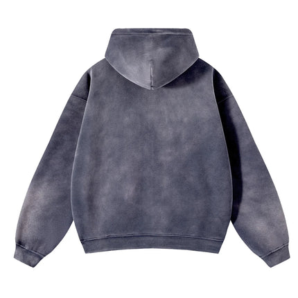 Acid-Washed Oversize Hooded Pullover—2221 - TALKLESSFASHION