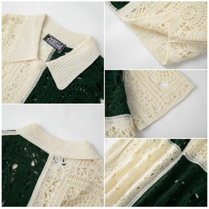 Fashion Colorblock Men's Minority All-match Knitwear