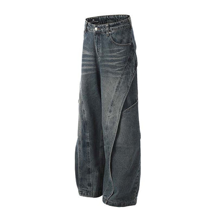 Retro Heavy Deconstruction Jeans--4452 - TALKLESSFASHION