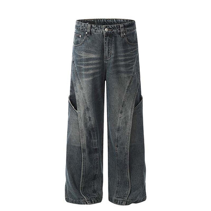 Retro Heavy Deconstruction Jeans--4452 - TALKLESSFASHION
