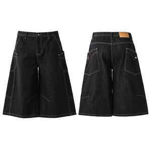 Cropped wide-leg retro Jorts ----3433 - TALKLESSFASHION
