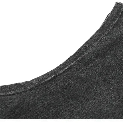 Heavyweight Washed Retro Aged Sleeveless T-Shirt--------2128 - TALKLESSFASHION