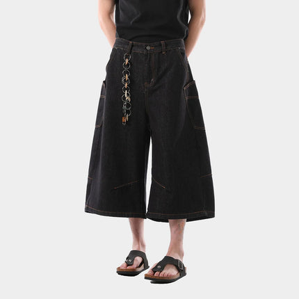 Cropped wide-leg retro Jorts ----3433 - TALKLESSFASHION
