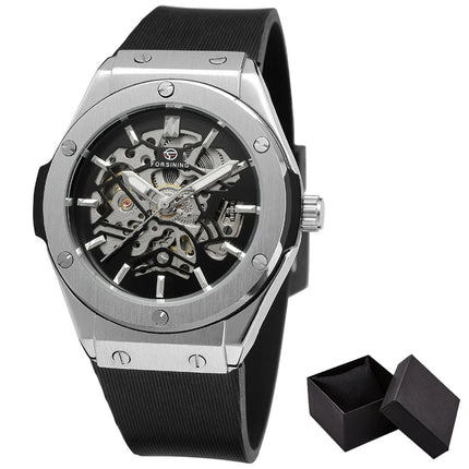 Luxury Automatic Mechanical Watch for Men Hollow Steampunk Dial Skeleton Watches Male Orologio Clock Hombre Relogio Masculino