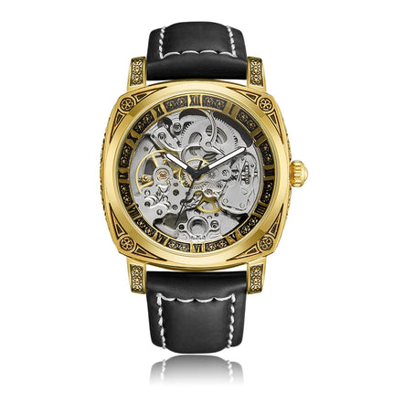 Luxury Automatic Mechanical Watch for Men Hollow Steampunk Dial Skeleton Watches Male Orologio Clock Hombre Relogio Masculino - TALKLESSFASHION