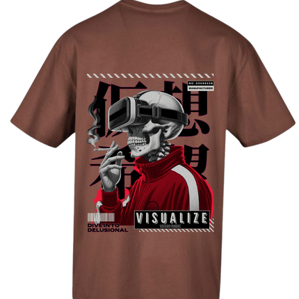 VISUALISE unisex oversize T-Shirt Short sleeve streetwear - TALKLESSFASHION