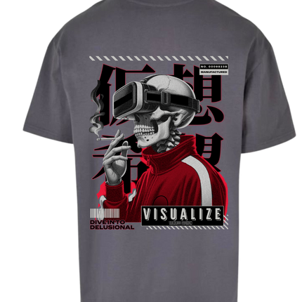 VISUALISE unisex oversize T-Shirt Short sleeve streetwear - TALKLESSFASHION
