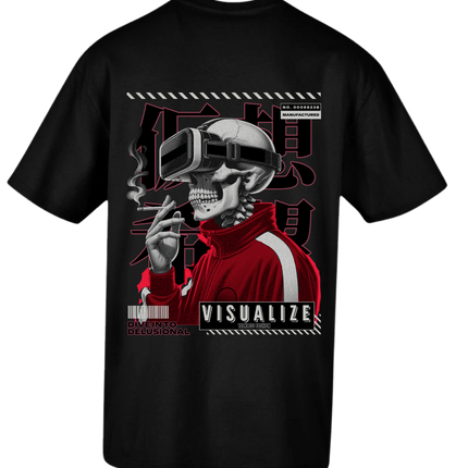 VISUALISE unisex oversize T-Shirt Short sleeve streetwear - TALKLESSFASHION