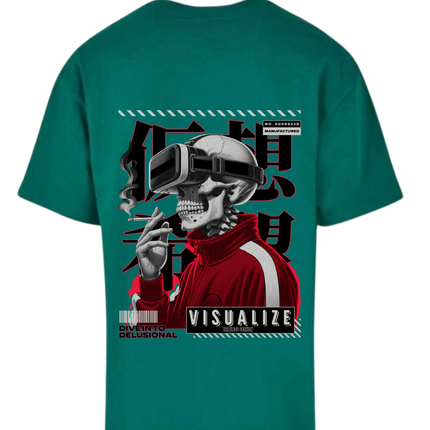VISUALISE unisex oversize T-Shirt Short sleeve streetwear - TALKLESSFASHION