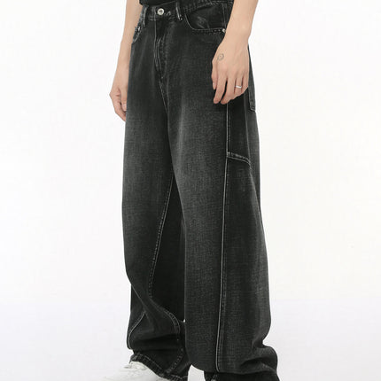Men's Straight Wide Leg Denim Trousers - TALKLESSFASHION