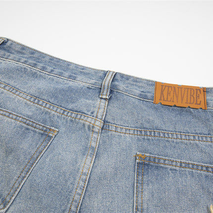TALKLESS Lace Patchwork Stitching Loose Denim Jeans ---1998 - TALKLESSFASHION