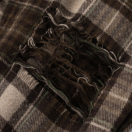 Plaid Trendy Hole & Patch shirt—2115 - TALKLESSFASHION