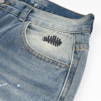 “Urban Rebellion: Splash & Strid ripped Jeans—-6041 - TALKLESSFASHION
