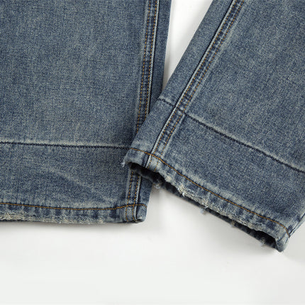 TALKLESS Hole Patch Embroidered Jeans----2214 - TALKLESSFASHION