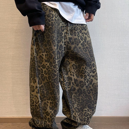 TALKLESS Retro Leopard Print jeans & Pants..4523 - TALKLESSFASHION