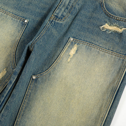 TALKLESS Washed-out Ripped Logging Jeans--2311 - TALKLESSFASHION
