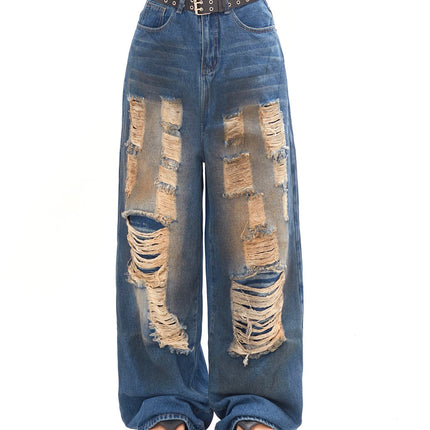 High Ripped Retro Jeans—8115 - TALKLESSFASHION