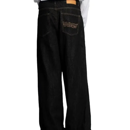 Wide fold up Leg Denim Pants ----3598 - TALKLESSFASHION
