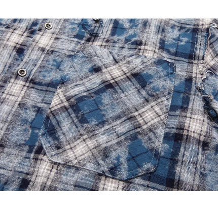 woolly edge ripped vintage Shirt----4520 - TALKLESSFASHION