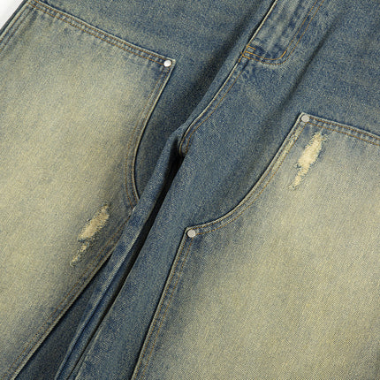TALKLESS Washed-out Ripped Logging Jeans--2311 - TALKLESSFASHION