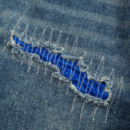 TALKLESS Hole Patch Embroidered Jeans----2214 - TALKLESSFASHION