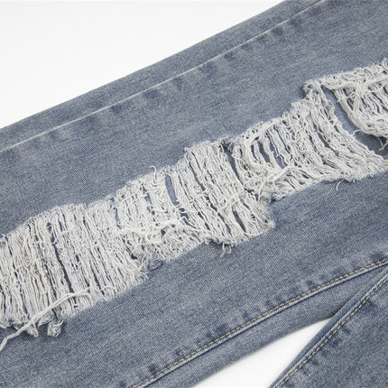 Ripped Denim Trousers For Men And Women - TALKLESSFASHION