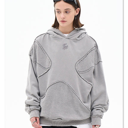 Vintage washed Deconstructed hoodie