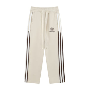 TALKLESS Ribbon Matching Striped Straight Pants--6142 - TALKLESSFASHION