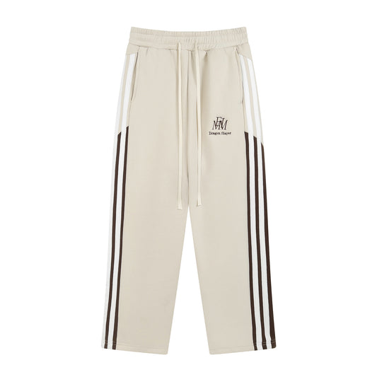 TALKLESS Ribbon Matching Striped Straight Pants--6142 - TALKLESSFASHION