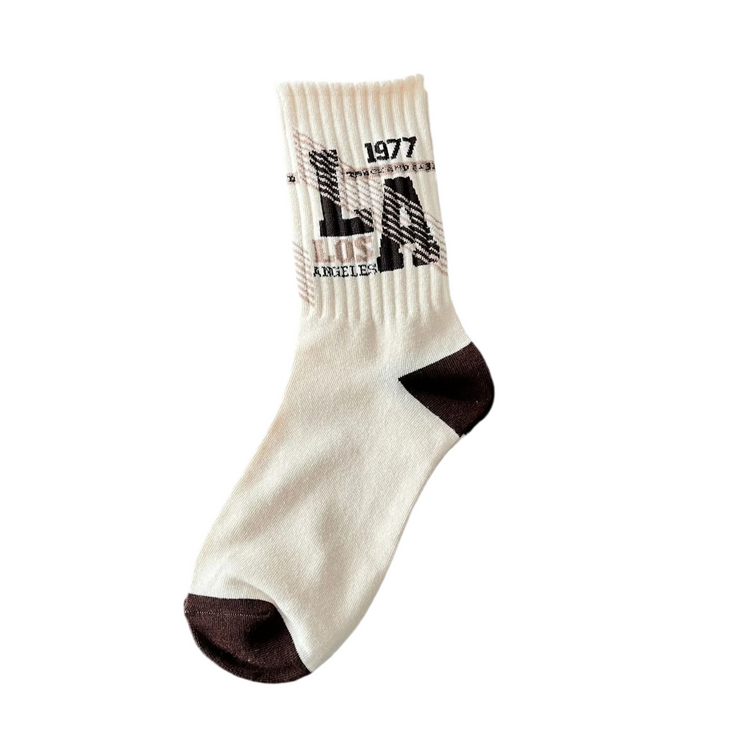 1/5/8 Alphanumeric Pattern Socks-----3234 - TALKLESSFASHION