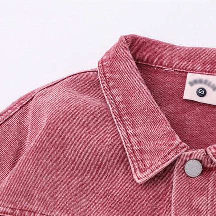 Pink Worn Stitching Edging Jacket—5559 - TALKLESSFASHION