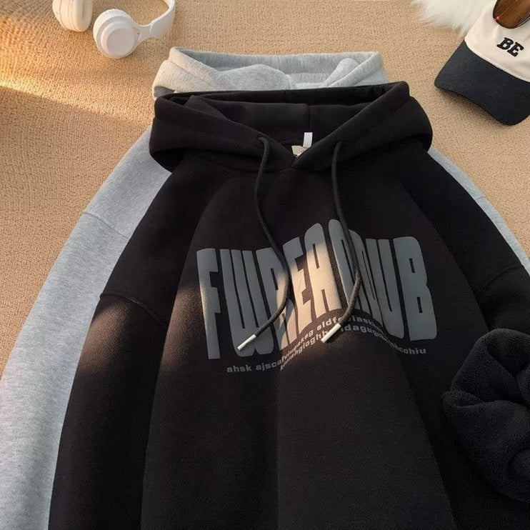 3D Embroidered Letter Print Hoodie—7351 - TALKLESSFASHION