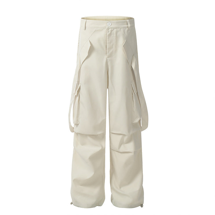 Overalls Men's Ribbon Pocket Design Pleated - TALKLESSFASHION