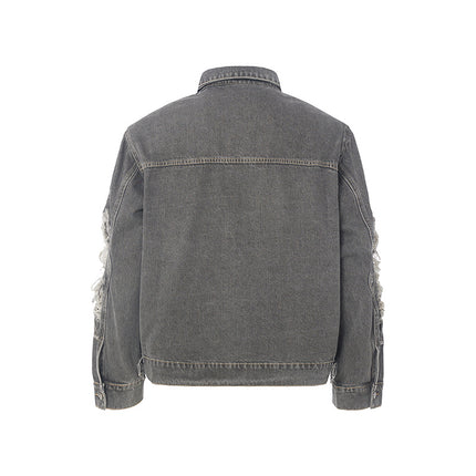 Distressed Wide Avant-Garde jacket
—-7057
