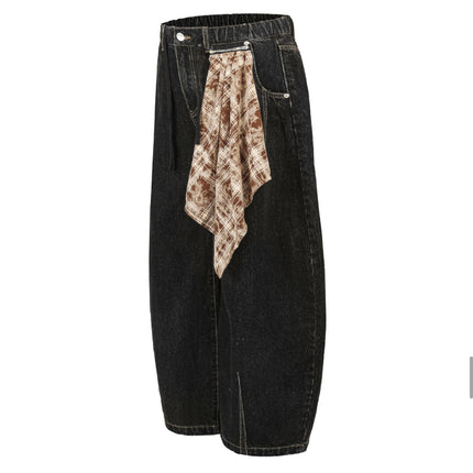 Retro Street Simple Loose Machete Denim Jeans —2774 - TALKLESSFASHION