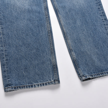 Slant Placket Distressed Straight Jeans—8790 - TALKLESSFASHION