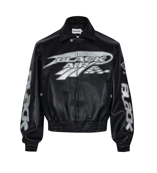 Black Air Trendy Vintage Flying Unisex Jacket—1091 - TALKLESSFASHION