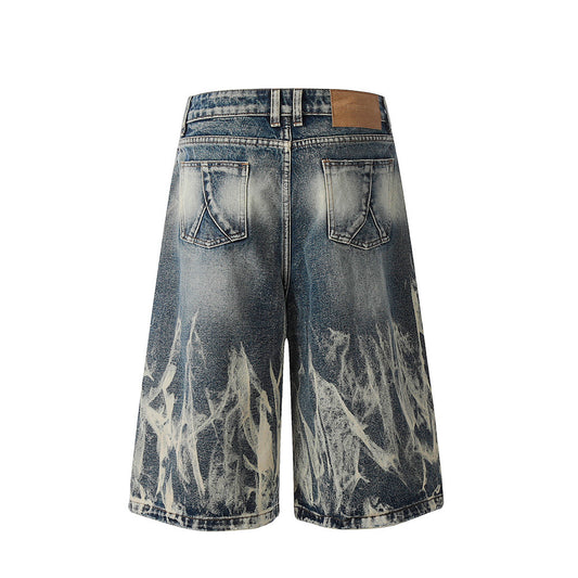 Punk Tie-dye Denim short—-8244 - TALKLESSFASHION
