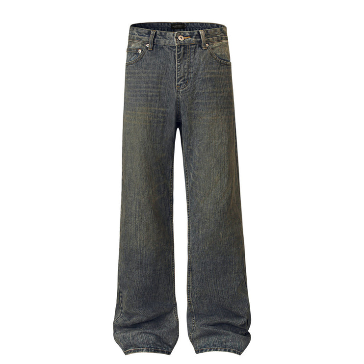 Retro Drooping Straight Jeans --4540 - TALKLESSFASHION
