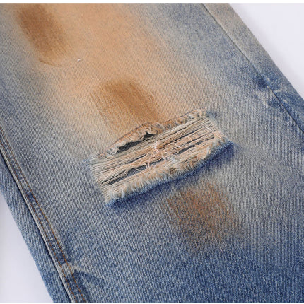 Vintage Ripped Washed Straight Jeans—7498 - TALKLESSFASHION
