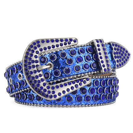 Men Women Alloy Belt Punk Rock Rivet Rhinestone - TALKLESSFASHION