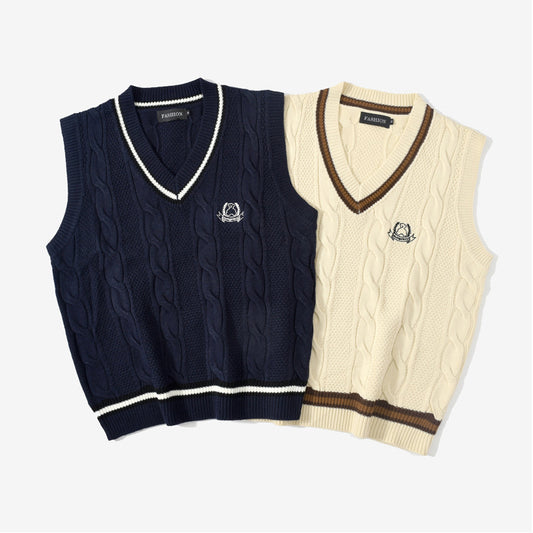 Loose Sweater Vest Men's Trendy Student Sweater - TALKLESSFASHION