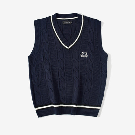 Loose Sweater Vest Men's Trendy Student Sweater - TALKLESSFASHION