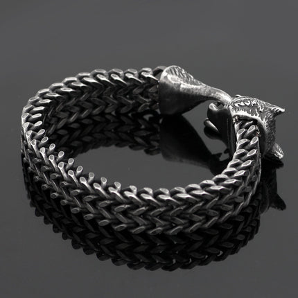 Black Wolf Head Chain Hand ---4522 - TALKLESSFASHION