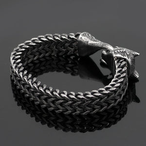 Black Wolf Head Chain Hand ---4522 - TALKLESSFASHION