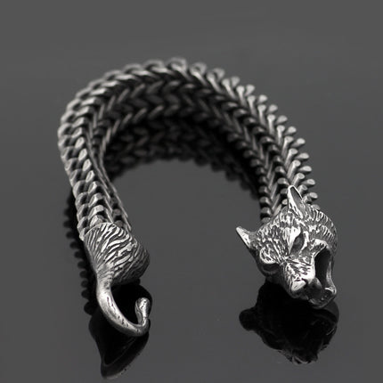 Black Wolf Head Chain Hand ---4522 - TALKLESSFASHION
