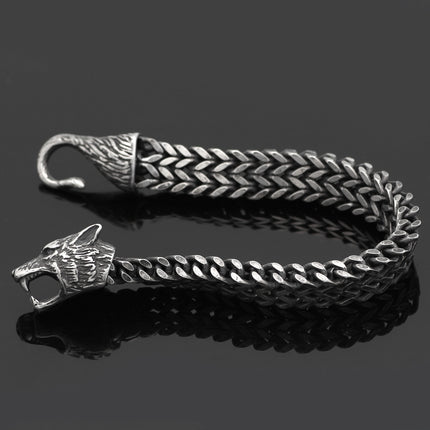 Black Wolf Head Chain Hand ---4522 - TALKLESSFASHION