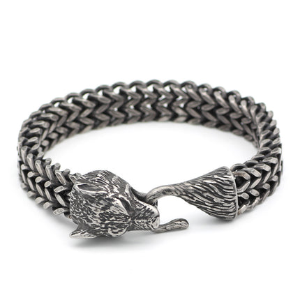 Black Wolf Head Chain Hand ---4522 - TALKLESSFASHION